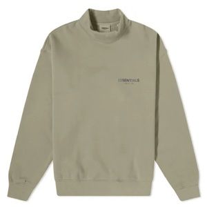 FEAR OF GOD ESSENTIALS SUMMER MOCK NECK SWEAT PISTACHIO FOG